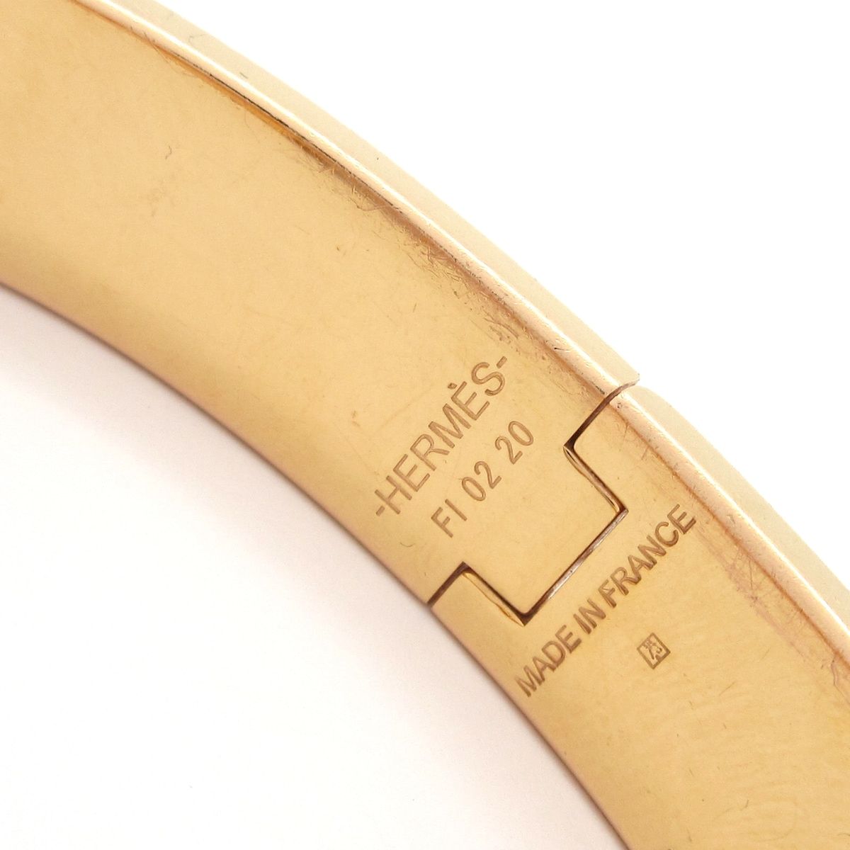 Hermes Bangle Clic Clac Gold Pink Bracelet — view 4