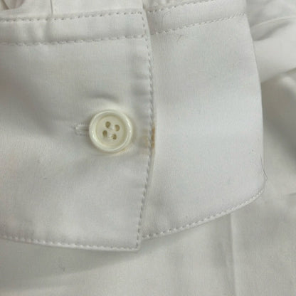 Celine Three Quarter Sleeve Shirt Blouse M White 38 — view 8