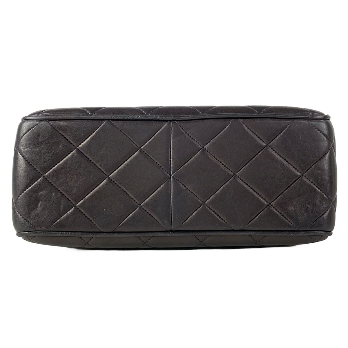 Chanel Shoulder Bag Quilted Black Chain Gold Lambskin — view 5