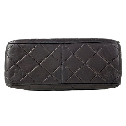 Chanel Shoulder Bag Quilted Black Chain Gold Lambskin — view 5