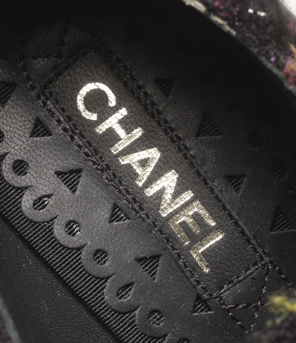 Chanel Platform Shoes Tweed — view 4