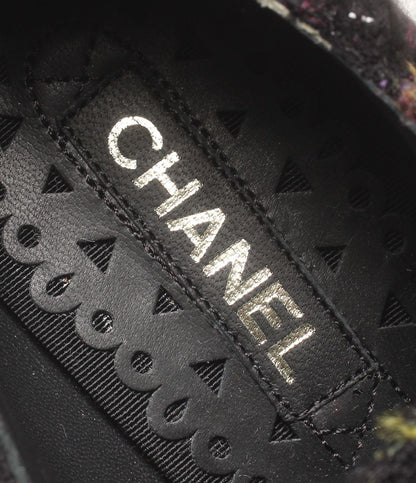 Chanel Platform Shoes Tweed — view 4
