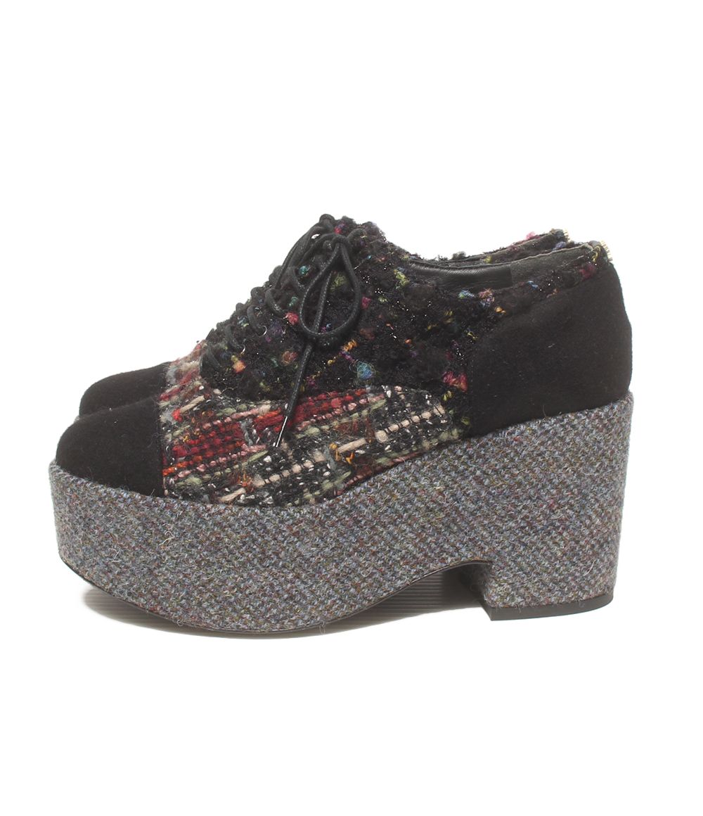 Chanel Platform Shoes Tweed — view 2
