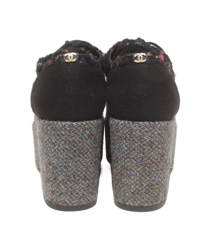 Chanel Platform Shoes Tweed — view 3