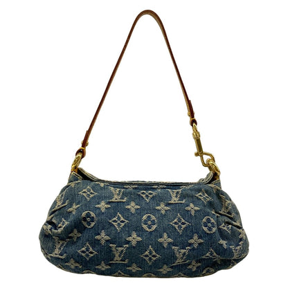 Louis Vuitton Shoulder Bag Monogram Denim Mini Pleaty Blue Cotton — view 3