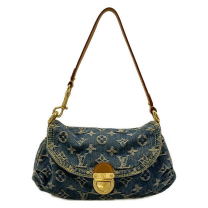 Louis Vuitton Shoulder Bag Monogram Denim Mini Pleaty Blue Cotton