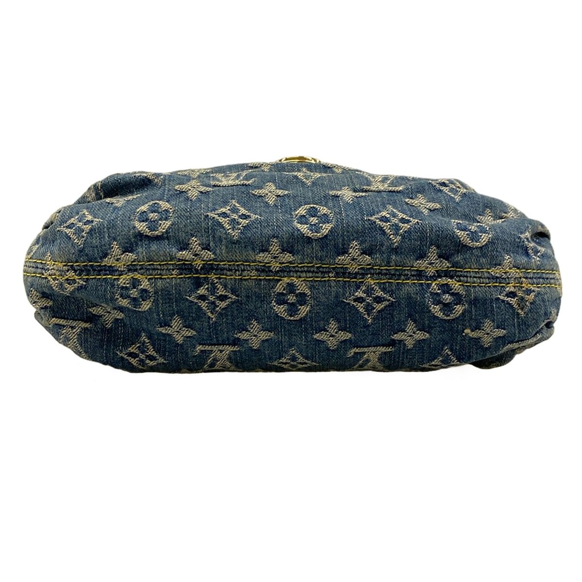 Louis Vuitton Shoulder Bag Monogram Denim Mini Pleaty Blue Cotton — view 5