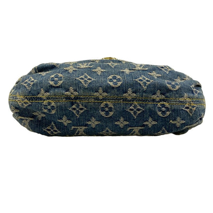 Louis Vuitton Shoulder Bag Monogram Denim Mini Pleaty Blue Cotton — view 5