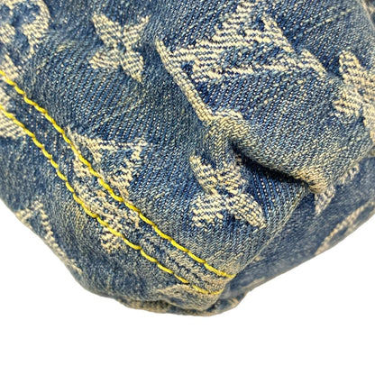 Louis Vuitton Shoulder Bag Monogram Denim Mini Pleaty Blue Cotton — view 8