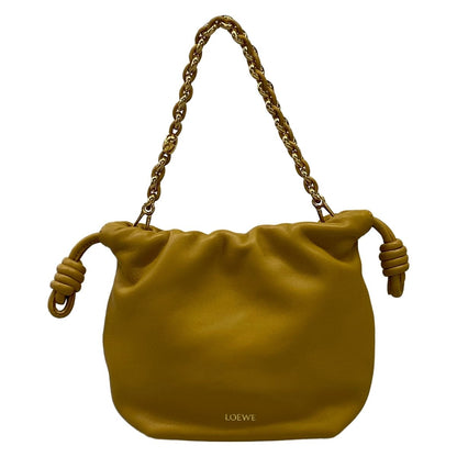 Loewe Flamenco Perth Mini Sahara Drawstring Mini Bag Chain Handle Lambskin