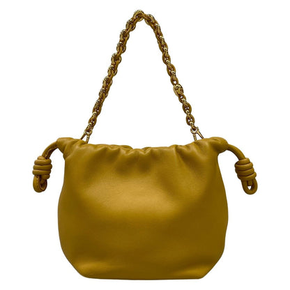Loewe Flamenco Perth Mini Sahara Drawstring Mini Bag Chain Handle Lambskin — view 3
