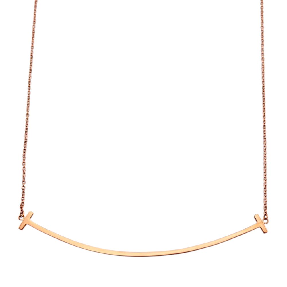 Tiffany & Co T Smile Necklace 18k Pink Gold — view 3