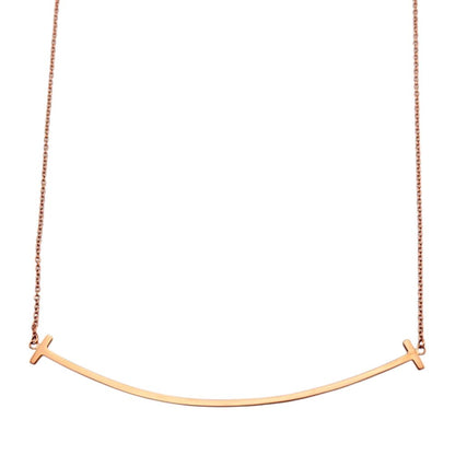 Tiffany & Co T Smile Necklace 18k Pink Gold — view 3