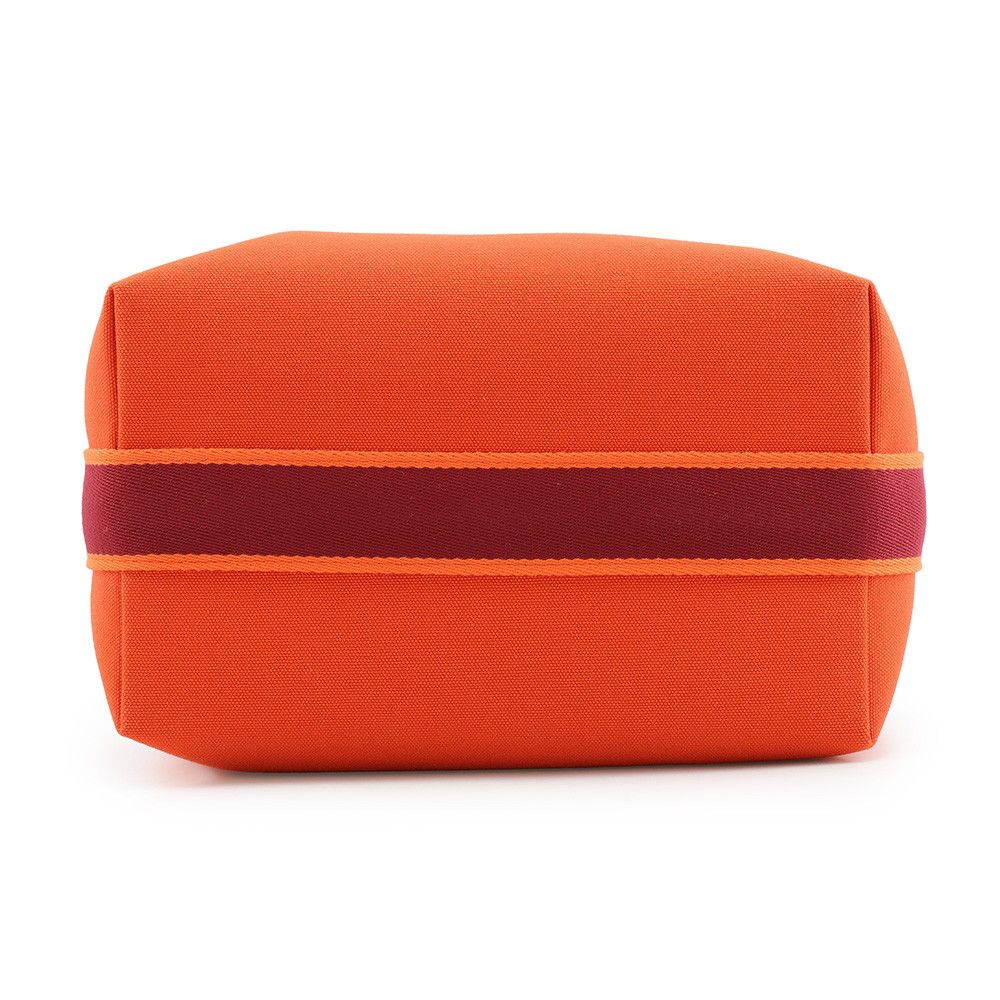 Hermes Pouch Bride-a-Brac GM Orange Fu Silver Canvas Case — view 3