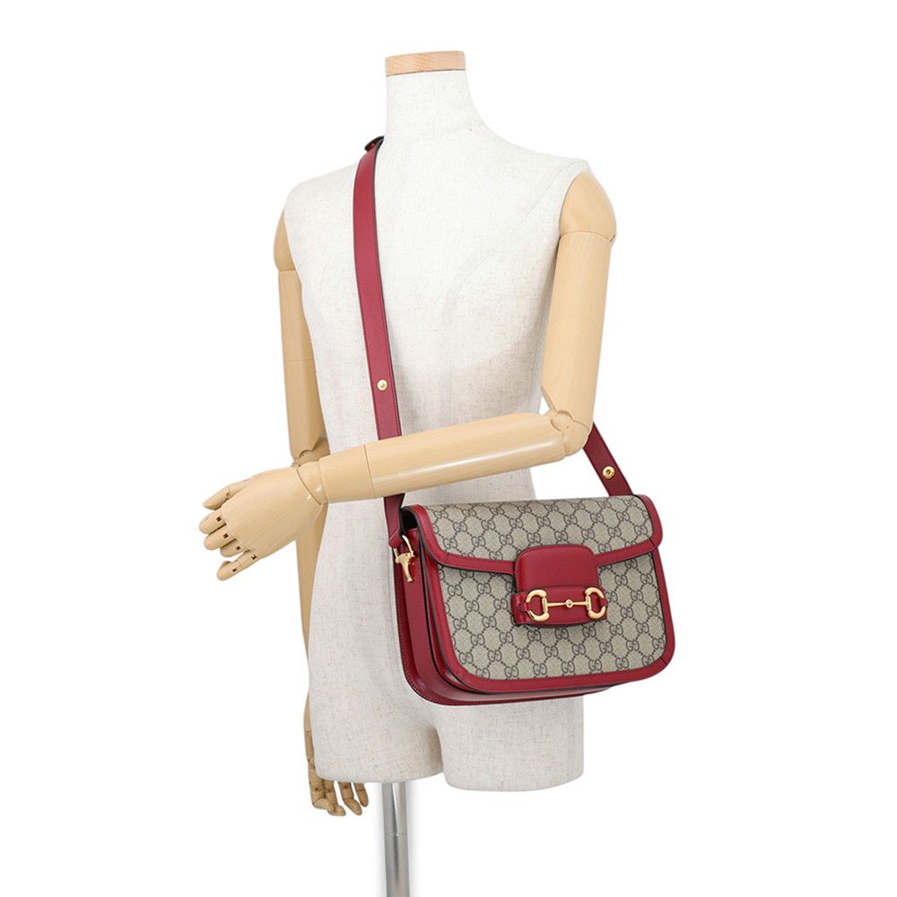 Gucci Shoulder Bag 1955 Horsebit GG Supreme Beige — view 5
