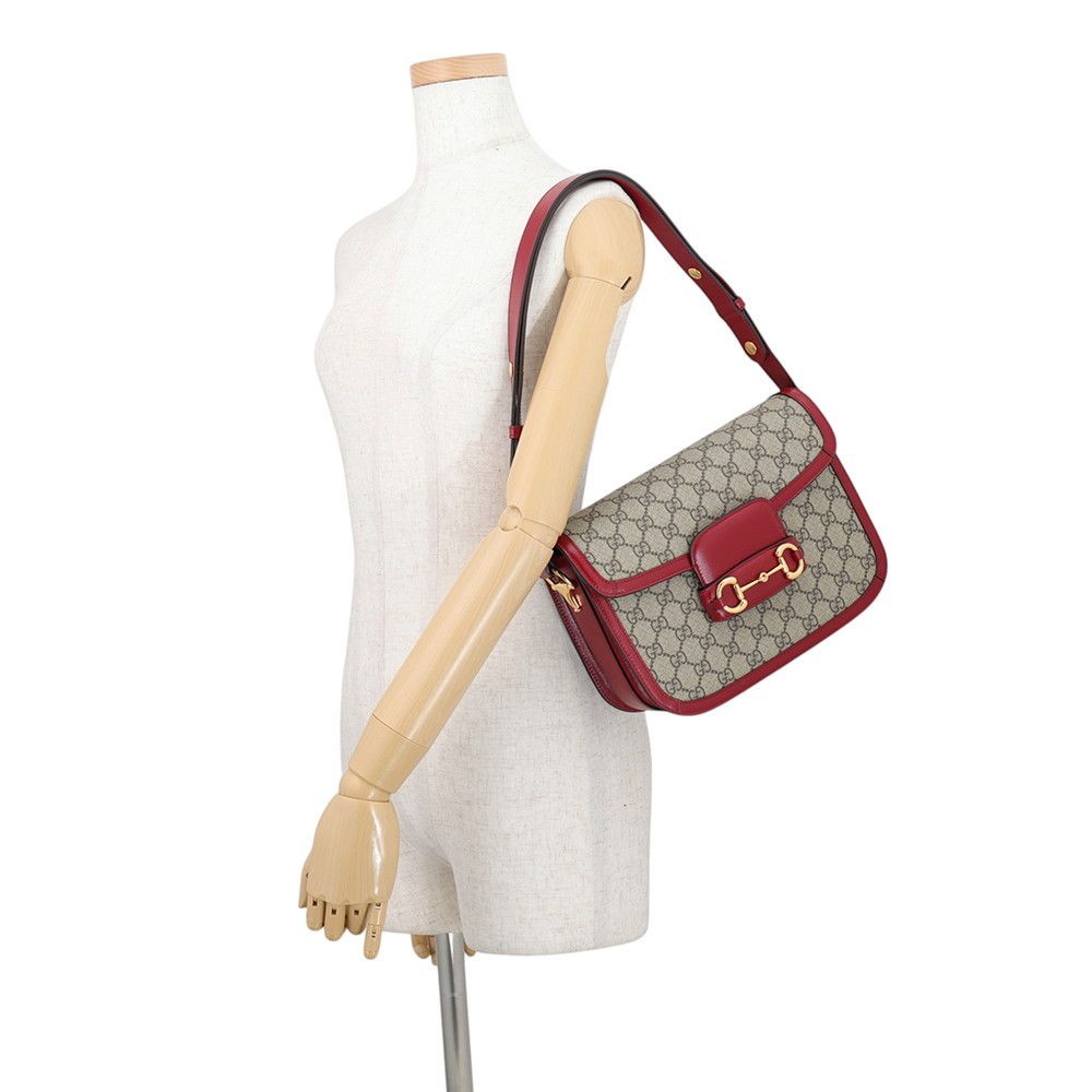 Gucci Shoulder Bag 1955 Horsebit GG Supreme Beige — view 4