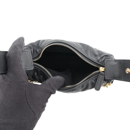 Chanel Handbag Double Chain Bow Hobo Pouch Quilted CC Logo Ribbon Caviar — view 5