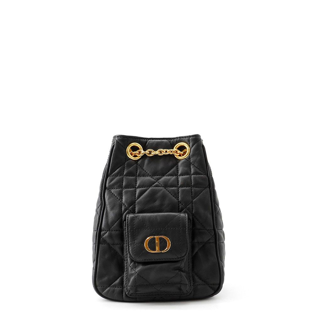 Dior Backpack Caro Lambskin Black