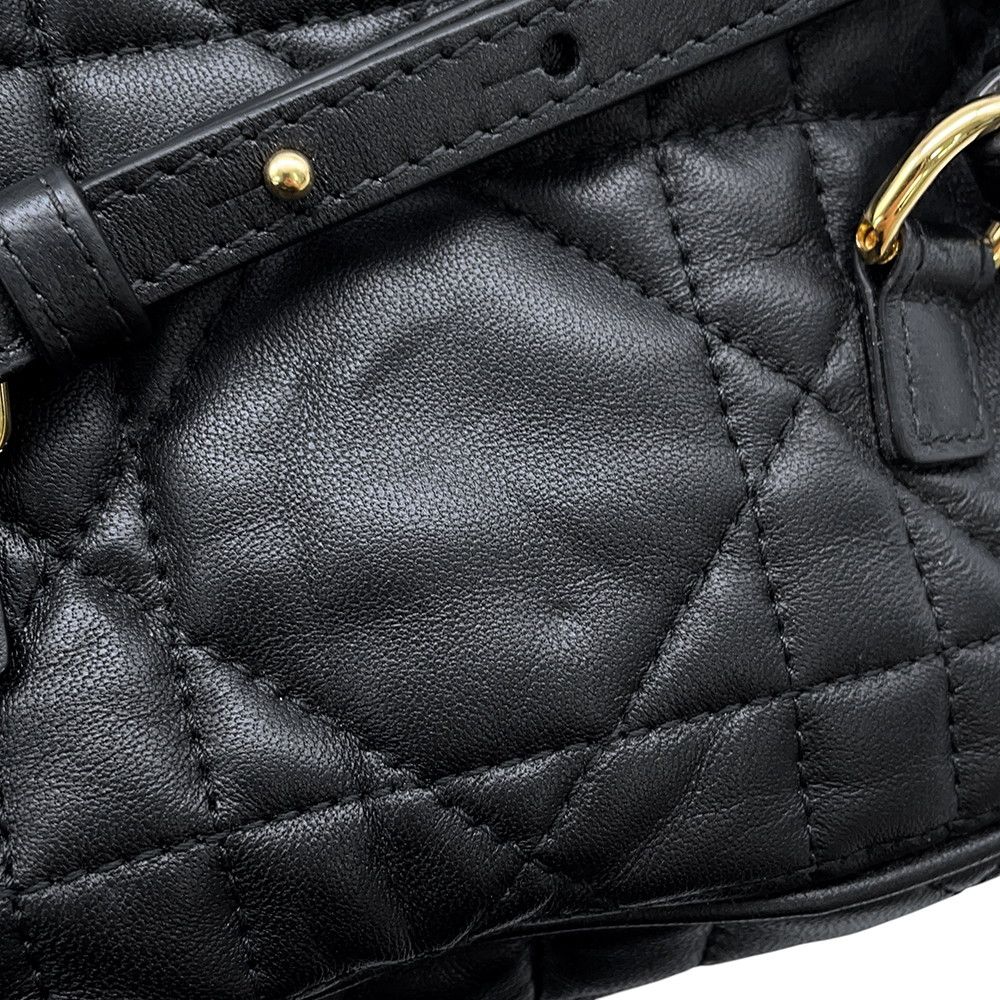 Dior Backpack Caro Lambskin Black — view 8