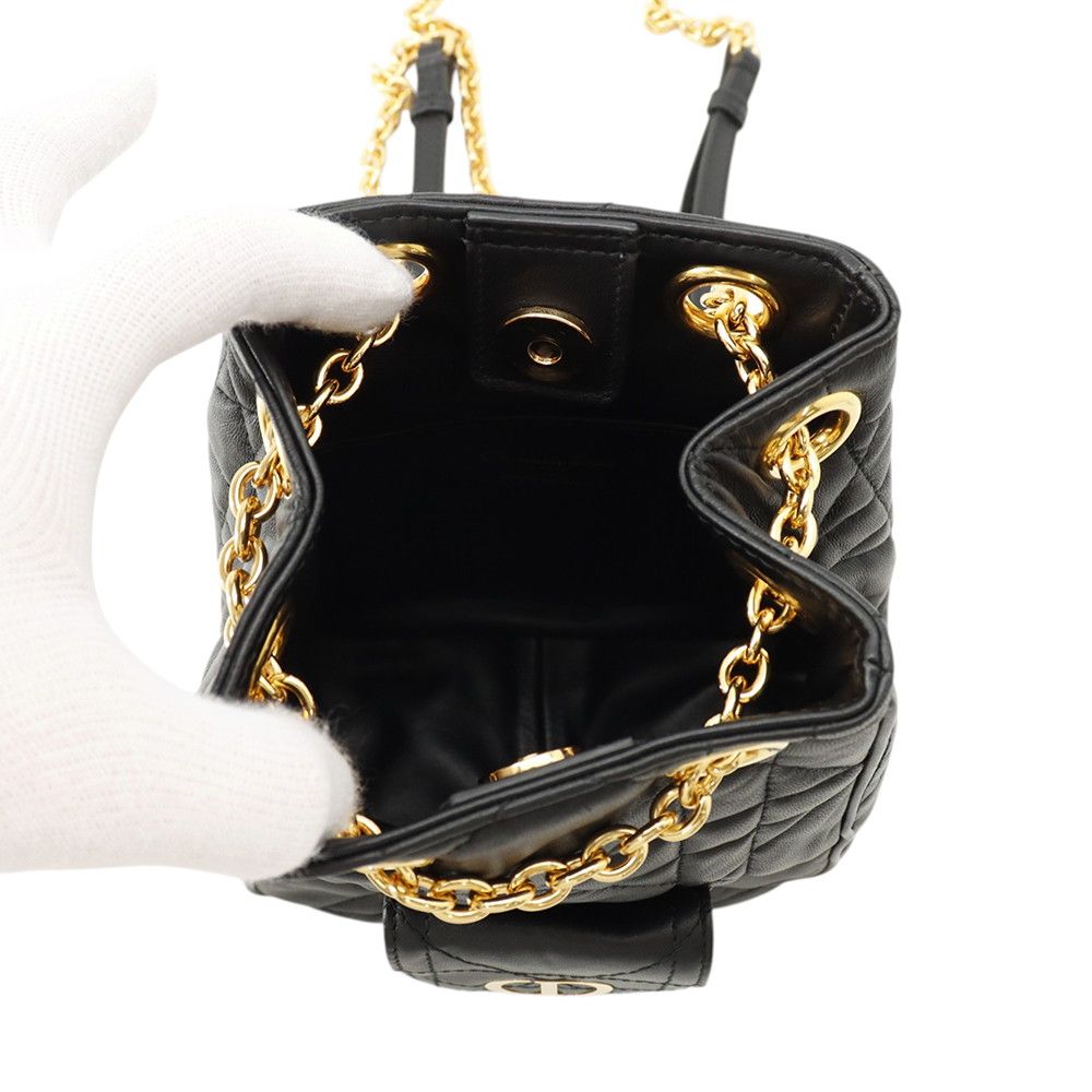 Dior Backpack Caro Lambskin Black — view 5