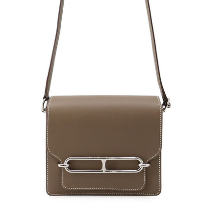 Hermes Sac Roulis Mini Etoupe Silver Evercolor