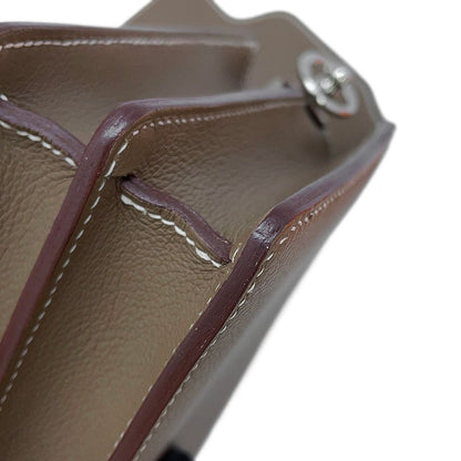 Hermes Sac Roulis Mini Etoupe Silver Evercolor — view 8