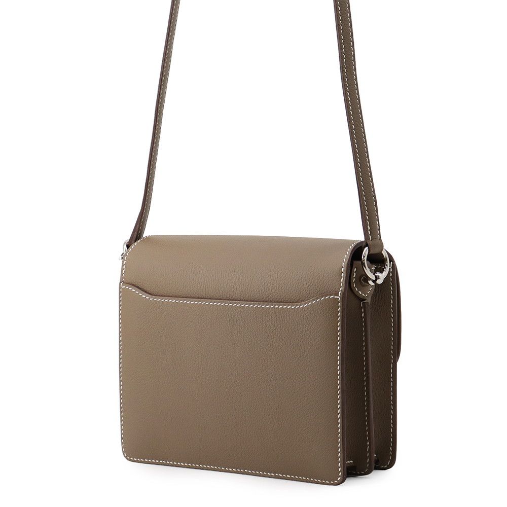 Hermes Sac Roulis Mini Etoupe Silver Evercolor — view 2