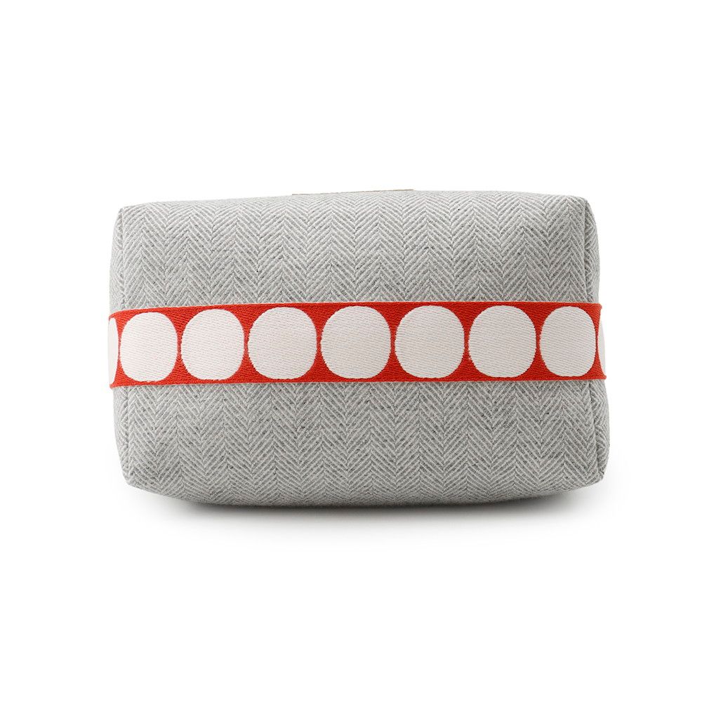 Hermes Handbag Bride-a-Brac Animo Block GM Granit Silver Toile Chevron Pouch — view 3