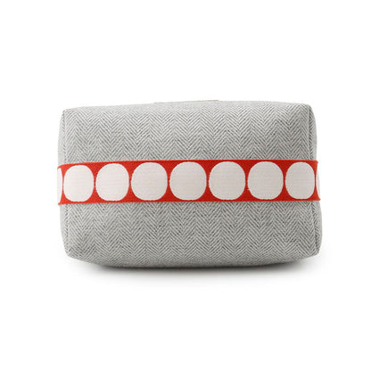 Hermes Handbag Bride-a-Brac Animo Block GM Granit Silver Toile Chevron Pouch — view 3
