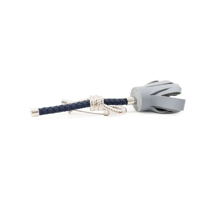 Hermes Brooch Fleur Blue Lin Navy Silver Swift — view 2
