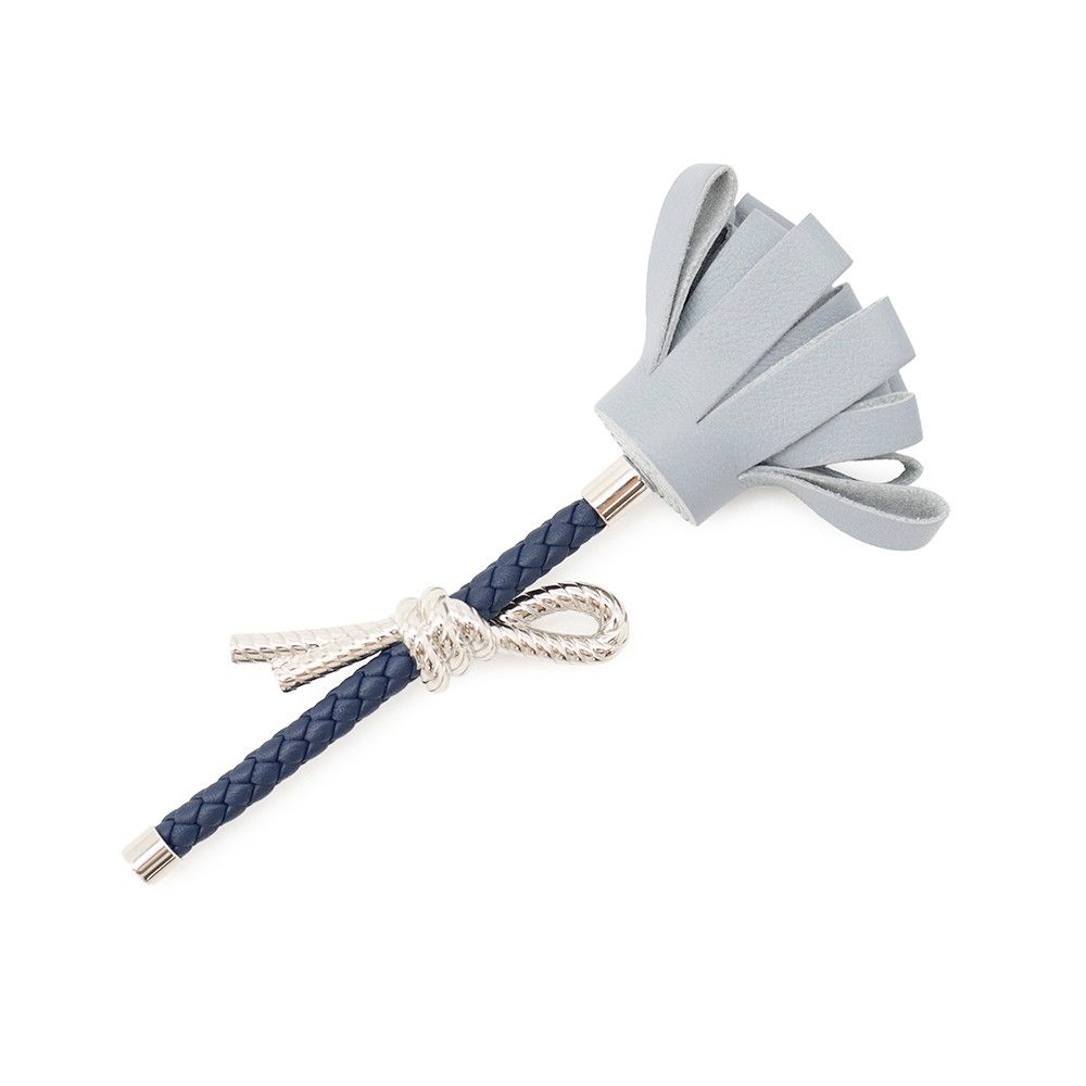 Hermes Brooch Fleur Blue Lin Navy Silver Swift