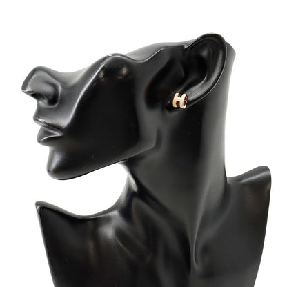 Hermes Earrings Pop H Beige Pink Gold H Motif — view 4