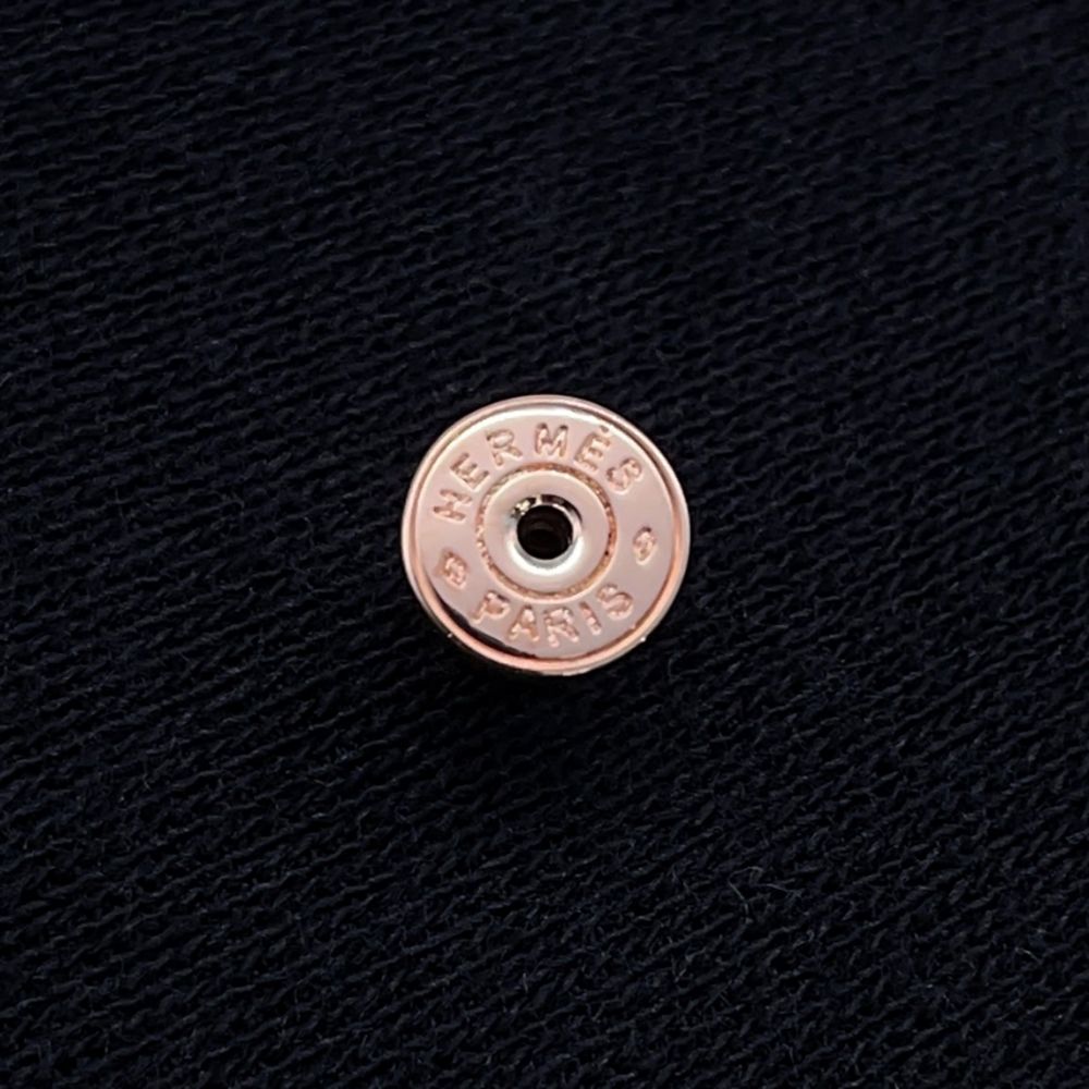 Hermes Earrings Pop H Beige Pink Gold H Motif — view 8