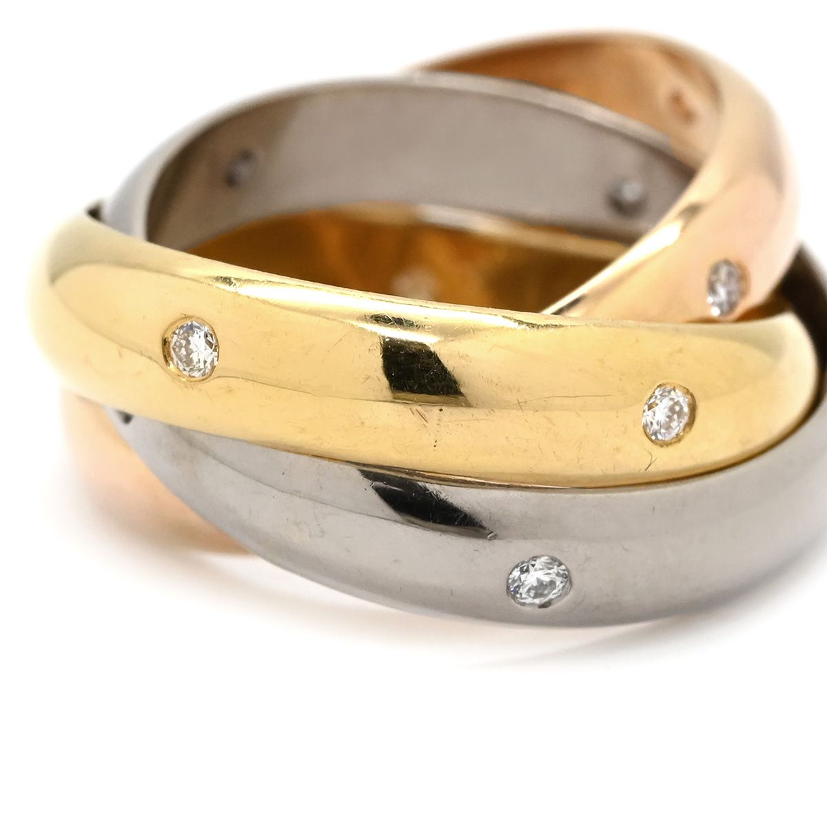 Cartier Ring Trinity Constellation Diamond White Gold Yellow Pink 46 — view 3
