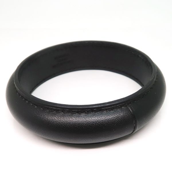 Hermes Leather Bangle Astral Bracelet Black — view 2