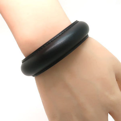 Hermes Leather Bangle Astral Bracelet Black — view 8