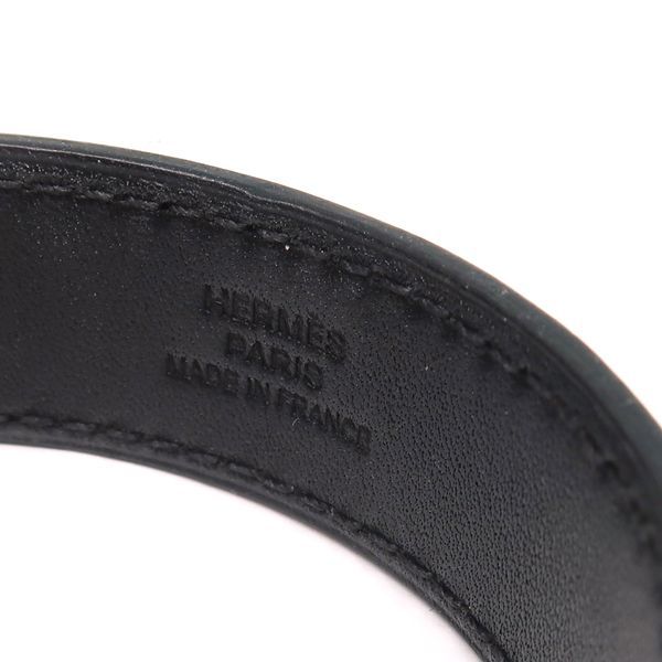 Hermes Leather Bangle Astral Bracelet Black — view 5