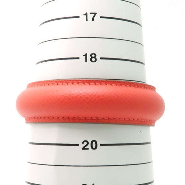 Hermes Leather Bangle Astral Bracelet S Pink Red — view 7