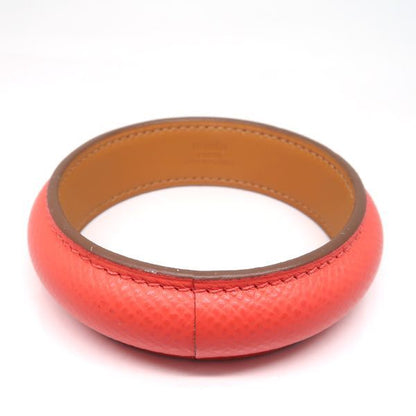 Hermes Leather Bangle Astral Bracelet S Pink Red — view 2