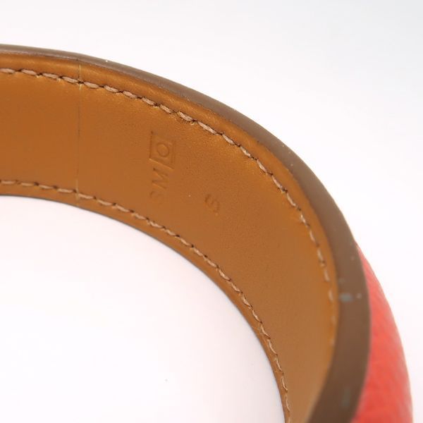 Hermes Leather Bangle Astral Bracelet S Pink Red — view 6