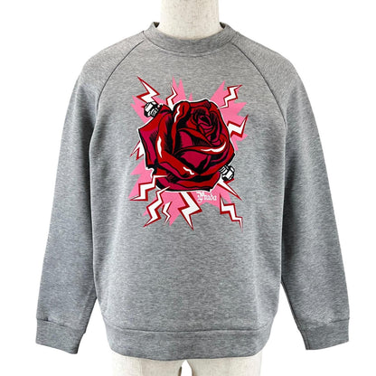 Prada Frankenstein Rose Sweatshirt Gray