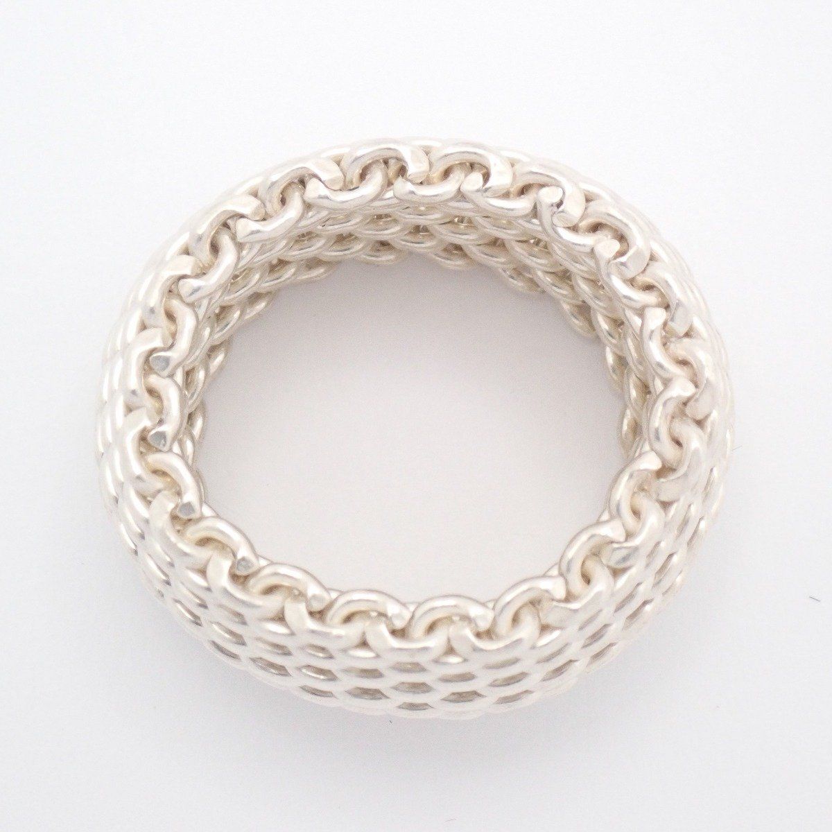 Tiffany & Co Somerset Mesh Ring 925 Sterling Silver — view 3