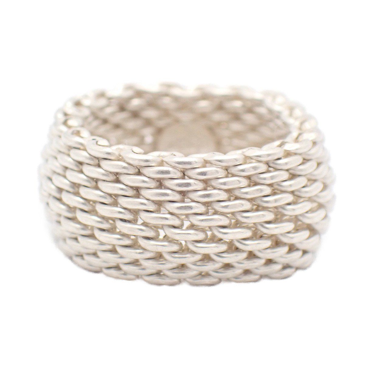 Tiffany & Co Somerset Mesh Ring 925 Sterling Silver