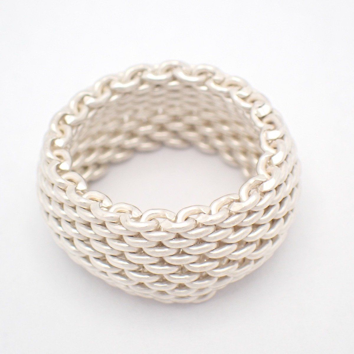 Tiffany & Co Somerset Mesh Ring 925 Sterling Silver — view 2