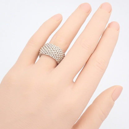 Tiffany & Co Somerset Mesh Ring 925 Sterling Silver — view 6