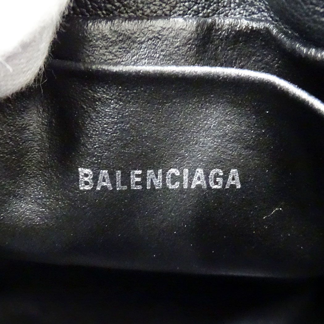 Balenciaga 2-Way Shoulder Bag Leather Everyday Drawstring XS Black Handle Casual — view 8