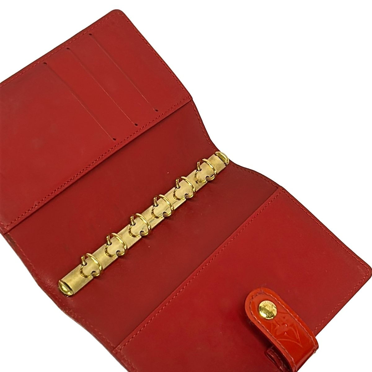 Louis Vuitton Agenda Monogram Vernis PM Rouge Red Leather — view 3
