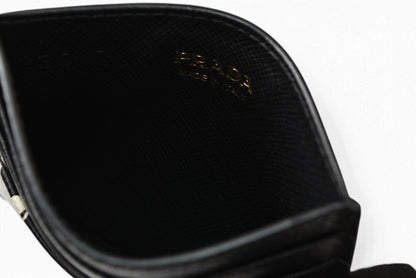 Prada Card Case Business Leather Mermaid Pattern Nero Black — view 5