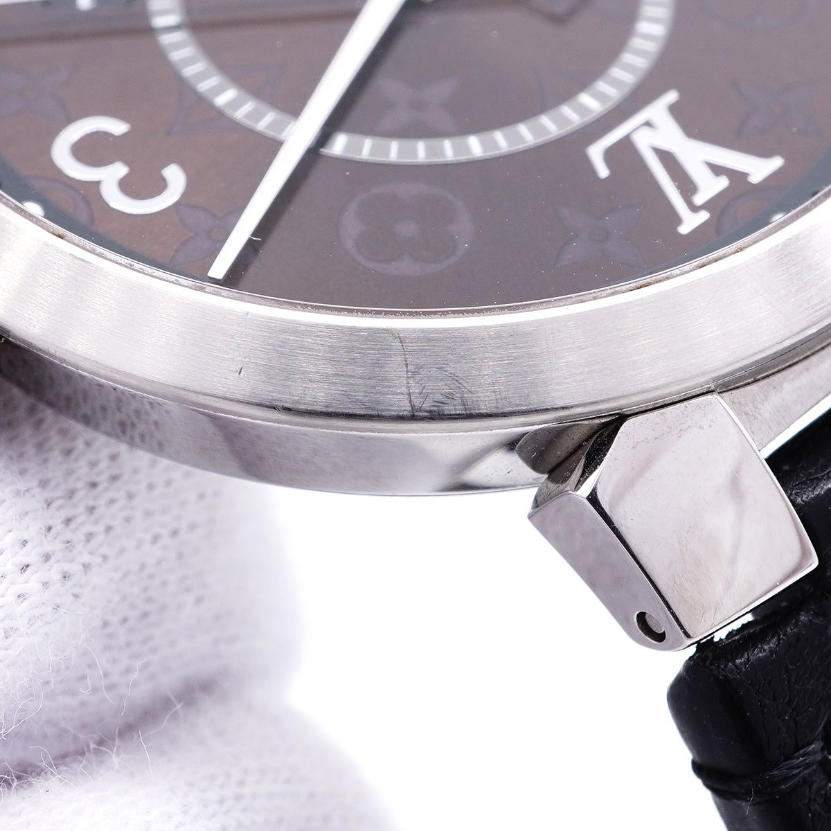 Louis Vuitton Tambour Slim Brown Dial Watch — view 7