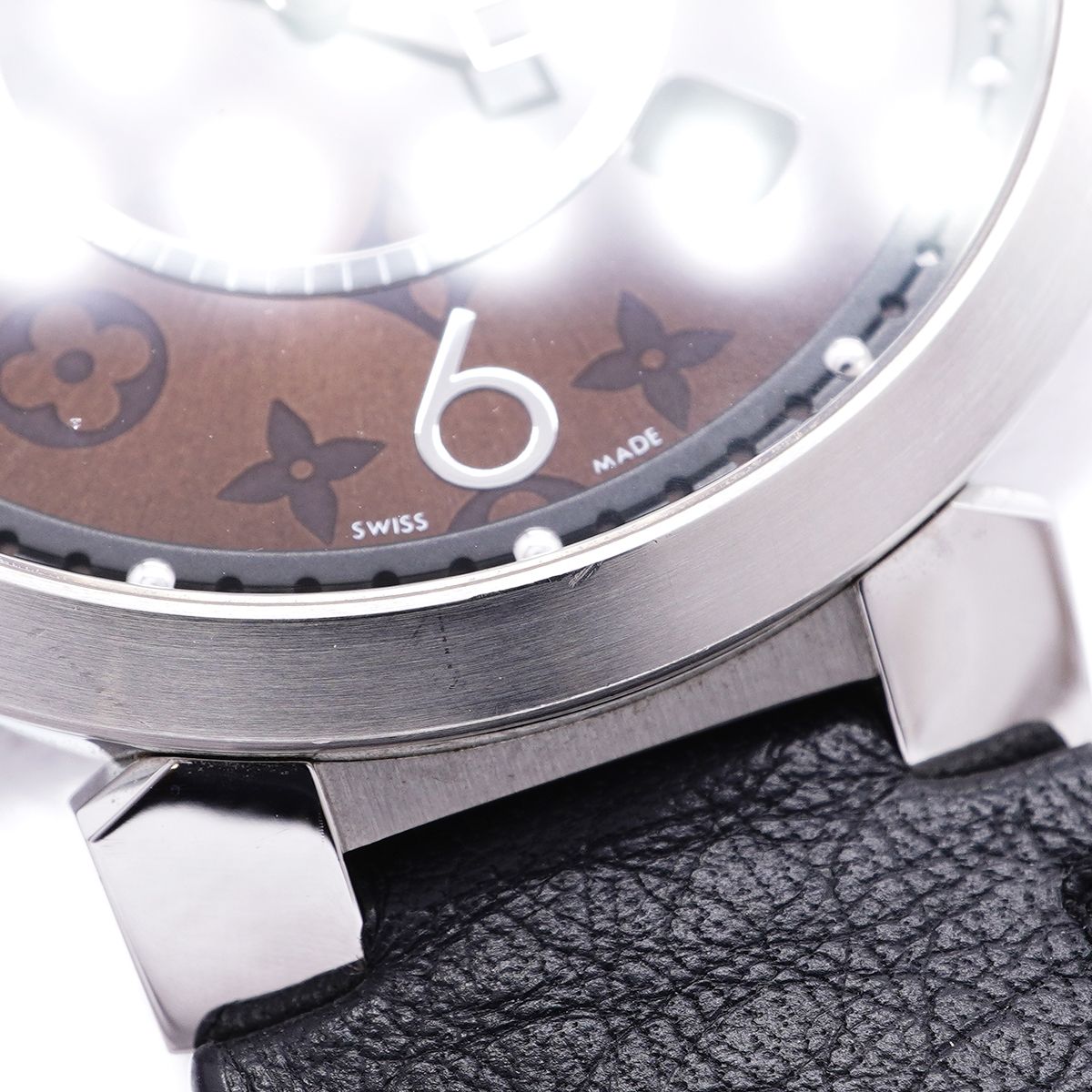 Louis Vuitton Tambour Slim Brown Dial Watch — view 6
